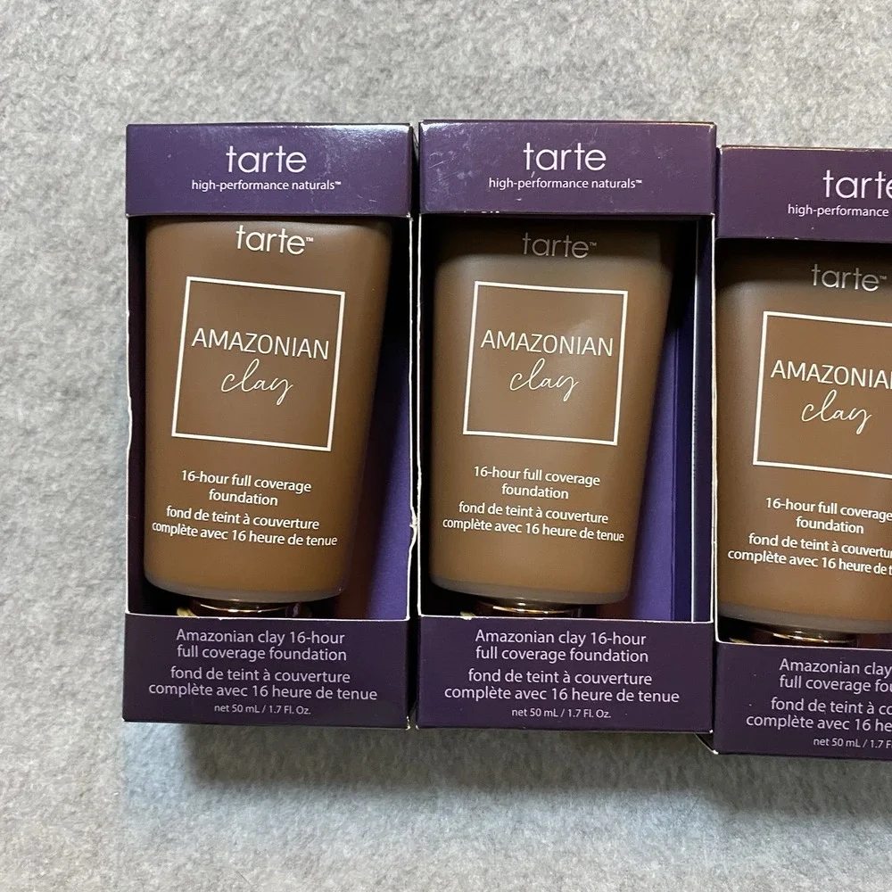 Tarte Amazonian Clay 16-Hr Full Coverage Foundation 57N Rich Neutral LOT OF 4 - Picture 2 of 6